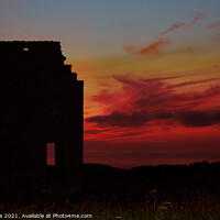 Buy canvas prints of Sunset at Wheal Coates, Chapel Porth, St Agnes, Co by Brian Pierce