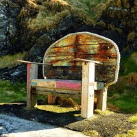 Buy canvas prints of Bench at Mullion Cove by Brian Pierce