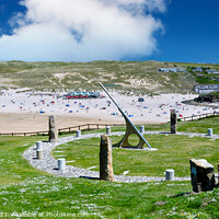Buy canvas prints of The Sundial, Perranporth, Cornwall by Brian Pierce