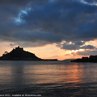 Buy canvas prints of Sunset, St Michael's Mount, Cornwall by Brian Pierce