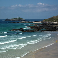 Buy canvas prints of Hayle, Gwithian Beach and Godrevy Lighthouse by Brian Pierce
