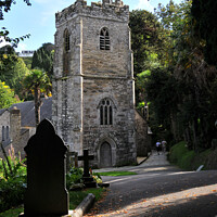 Buy canvas prints of St Just Church, Roseland, Cornwall by Brian Pierce