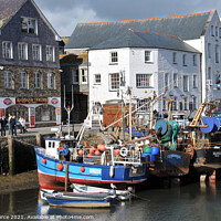 Buy canvas prints of Mevagissey Harbour, Cornwall  by Brian Pierce