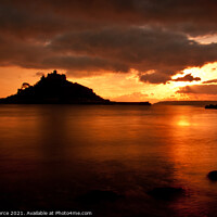 Buy canvas prints of St Michael's Mount, Sunset by Brian Pierce