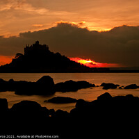 Buy canvas prints of St Michael's Mount, Sunset by Brian Pierce