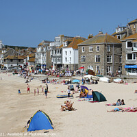 Buy canvas prints of Harbour Beach, St Ives, Cornwall  by Brian Pierce
