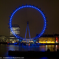 Buy canvas prints of London Eye at Night by Brian Pierce
