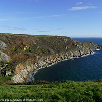 Buy canvas prints of The South West Coast Footpath above Lamorna Cove  by Brian Pierce