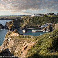 Buy canvas prints of Approaching Mullion Cove, Lizard from the cliff pa by Brian Pierce