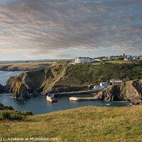 Buy canvas prints of Looking down towards Mullion Cove, Lizard from the by Brian Pierce