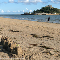 Buy canvas prints of Sandcastle and St Michael's Mount by Brian Pierce