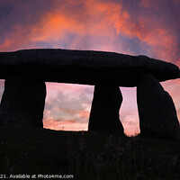 Buy canvas prints of Lanyon Quoit, Cornwall, at Sunset by Brian Pierce