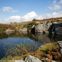 Buy canvas prints of Flooded quarry, Bodmin Moor by Brian Pierce