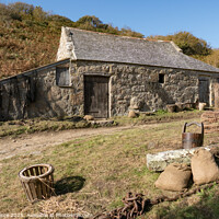 Buy canvas prints of The old net lofts, Penbirth Cove, Cornwall  by Brian Pierce