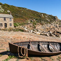 Buy canvas prints of Old boat, Penberth Cove, Cornwall  by Brian Pierce