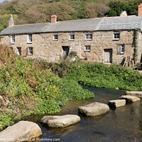 Buy canvas prints of Stepping Stones, Penberth Cove, Cornwall. by Brian Pierce