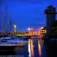 Buy canvas prints of Falmouth Maritime Museum at Night by Brian Pierce