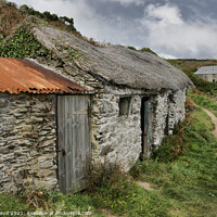 Buy canvas prints of Fishermans Huts, Prussia Cove, Cornwall by Brian Pierce