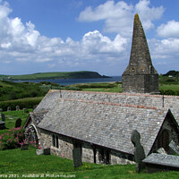 Buy canvas prints of St Enadoc Church, Trebetherick, North Cornwall by Brian Pierce