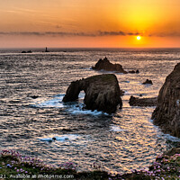Buy canvas prints of Sunset at Land's End, Cornwall  by Brian Pierce