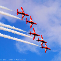 Buy canvas prints of Red Arrows by Brian Pierce