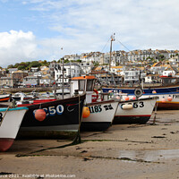 Buy canvas prints of boats on the beach at St Ives, Cornwall  by Brian Pierce