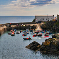 Buy canvas prints of Coverack Harbour, Lizard, Cornwall  by Brian Pierce