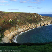 Buy canvas prints of The Coast Path approaching Lamorna Cove, Cornwall by Brian Pierce
