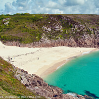 Buy canvas prints of Porthcurno Beach from the Minack Theatre by Brian Pierce