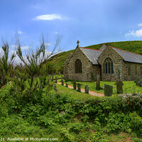 Buy canvas prints of The Church of Storms, Church Cove, Lizard, Cornwal by Brian Pierce