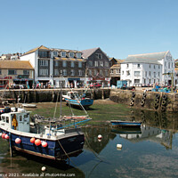 Buy canvas prints of Mevagissey Harbour, Cornwall  by Brian Pierce