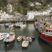 Buy canvas prints of Polperro Harbour, Cornwall by Brian Pierce