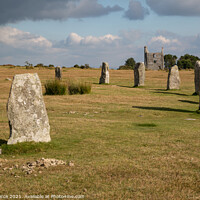 Buy canvas prints of The Hurlers, Minions, Bodmin Moor, Cornwall  by Brian Pierce