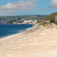 Buy canvas prints of Loe Bar and the path to Porthleven, Cornwall by Brian Pierce