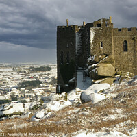 Buy canvas prints of Carn Brea Castle in Winter by Brian Pierce