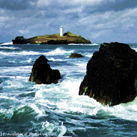 Buy canvas prints of Godrevy Lighthouse, Gwithian, Cornwall  by Brian Pierce