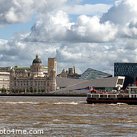 Buy canvas prints of Liverpool Waterfront Panorama by Brian Pierce