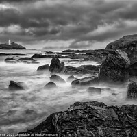 Buy canvas prints of Godrevy Lighthouse, Gwithian, Cornwall (B&W) by Brian Pierce