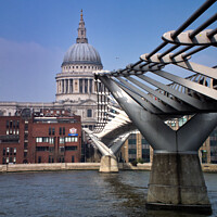 Buy canvas prints of Millennium Bridge, London by Brian Pierce