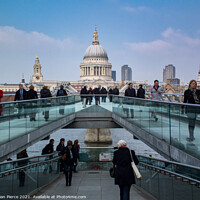 Buy canvas prints of Millennium Bridge, London by Brian Pierce