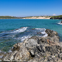 Buy canvas prints of Crantock Beach and West Pentire by Brian Pierce