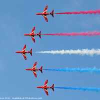 Buy canvas prints of Red Arrows over Falmouth by Brian Pierce