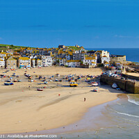 Buy canvas prints of St Ives Harbour, Cornwall  by Brian Pierce