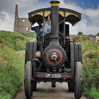 Buy canvas prints of Traction Engine on the track at Higher Bal Mine by Brian Pierce
