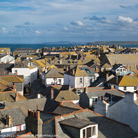 Buy canvas prints of The rooftops of St Ives by Brian Pierce