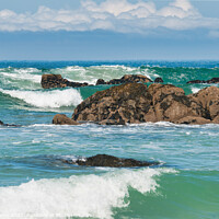 Buy canvas prints of Waves and Rocks by Brian Pierce