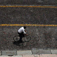 Buy canvas prints of Italian Bicycle Man by Liam Dobson