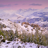 Buy canvas prints of Sierra nevada at sunset by Guido Montañes