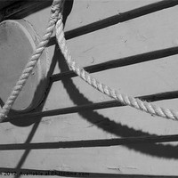 Buy canvas prints of Lifeboat rope shadows by Ben Monaghan