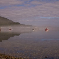 Buy canvas prints of Craignure mist by Ben Monaghan